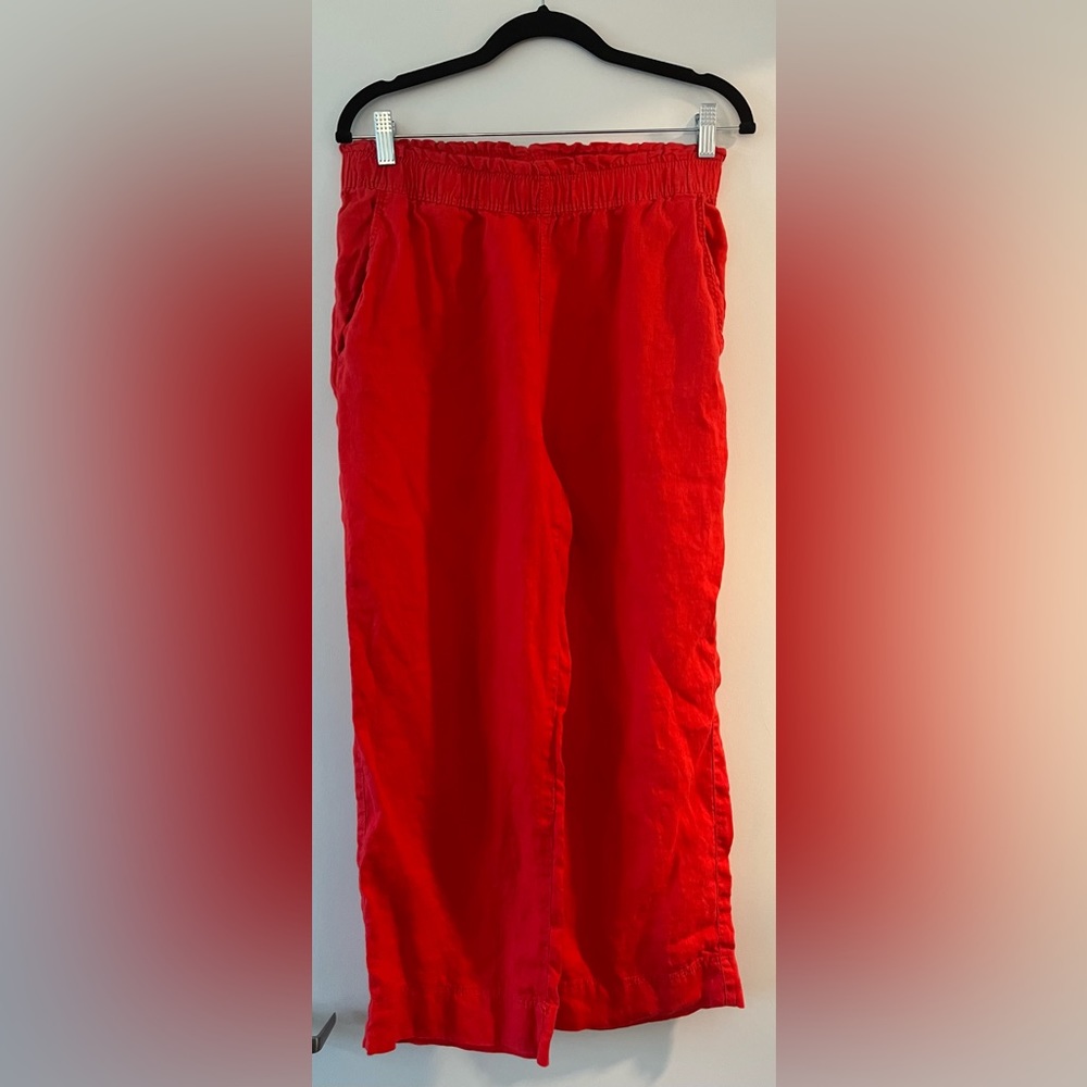Red Linen 2 pc Set - Picture 4 of 4